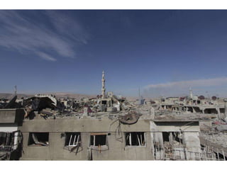 Syria war - Air strikes in Damascus 