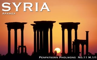 SYRIA
Penpatsorn Pholwong No.11 M.1/1
Apamea
 