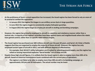 Title

•   As the proficiency of Syria’s armed opposition has increased, the Assad regime has been forced to rely on more ...