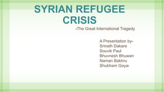 Syrian refugee crisis 