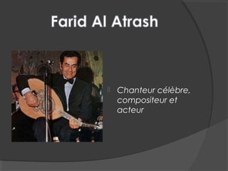  Chanteur célèbre,
compositeur et
acteur
 