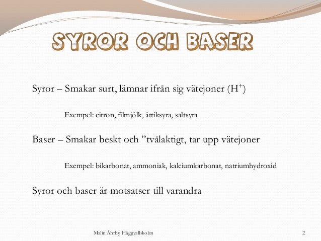 vad är en syra vad är en syra