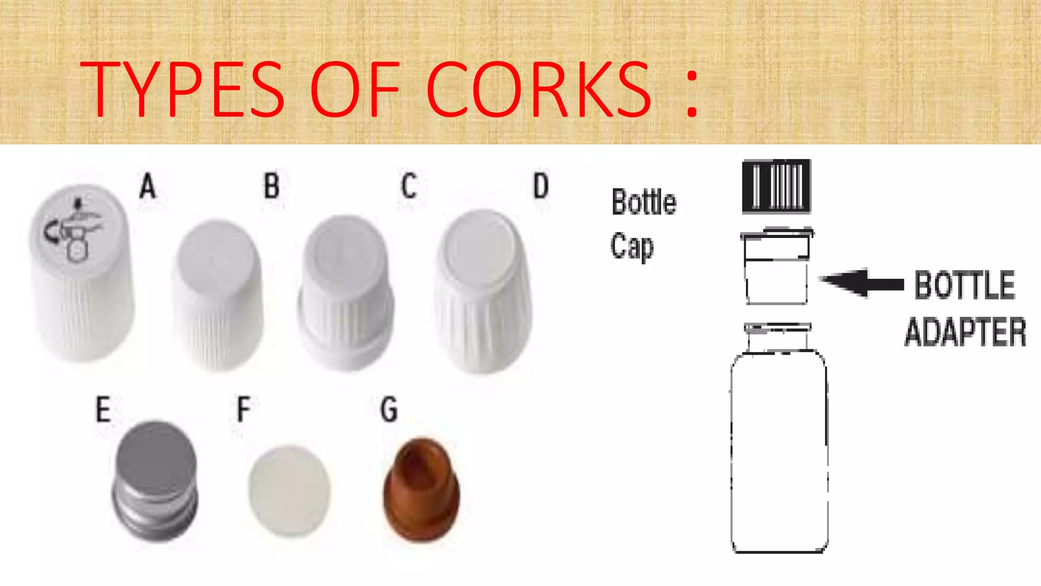 TYPES OF CORKS :