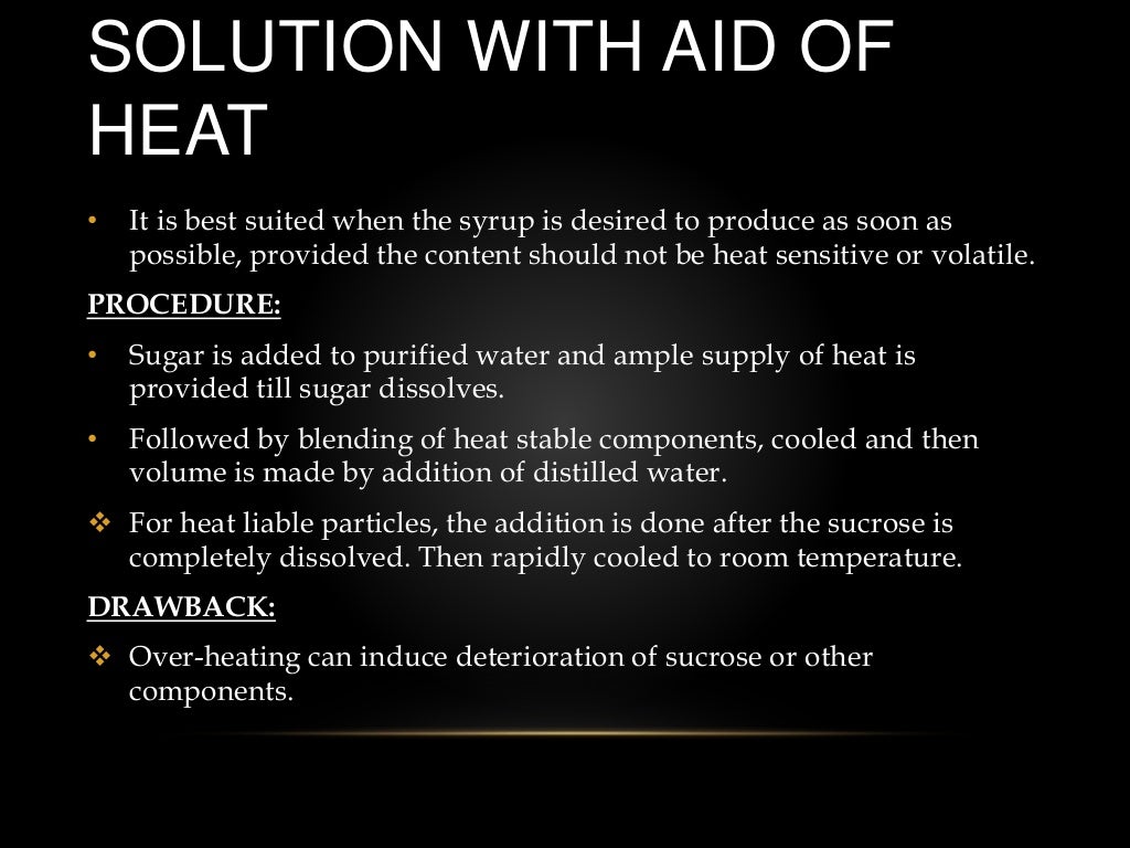 Syrups & Elixirs (INTRODUCTION)