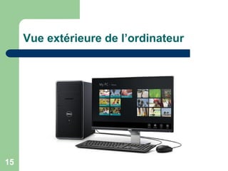 Vue extérieure de l’ordinateur
15
 