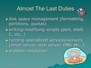 Sys admin guidance for beginners to learn | PPT