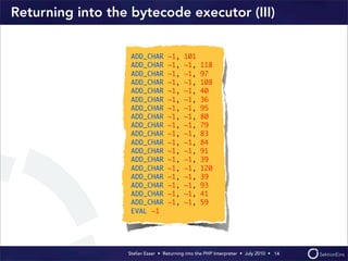 SyScan Singapore 2010 - Returning Into The PHP-Interpreter | PDF
