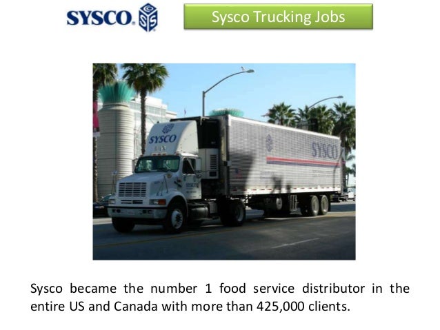 Sysco Trucking Jobs