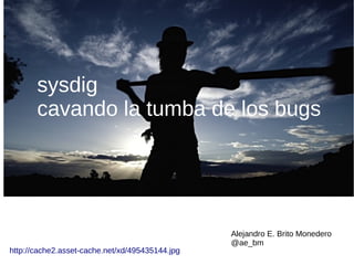 Alejandro E. Brito Monedero
@ae_bm
http://cache2.asset-cache.net/xd/495435144.jpg
sysdig
cavando la tumba de los bugs
 
