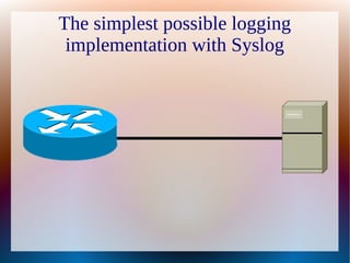 The simplest possible logging
 implementation with Syslog
 