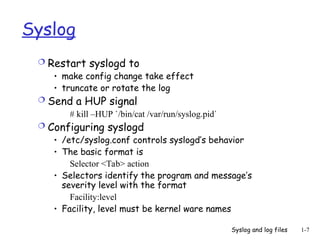 Syslog explained in detail in this presentation.ppt