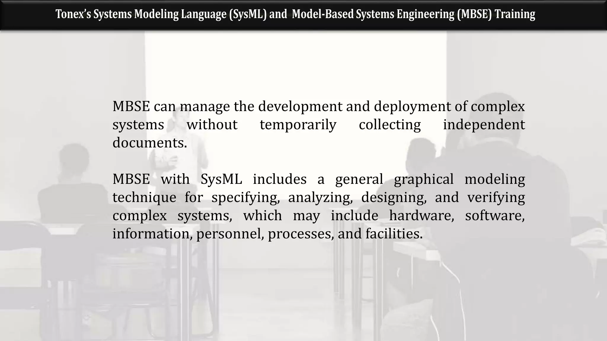 Systems Modeling Language (SysML) and Model-Based Systems Engineering ...