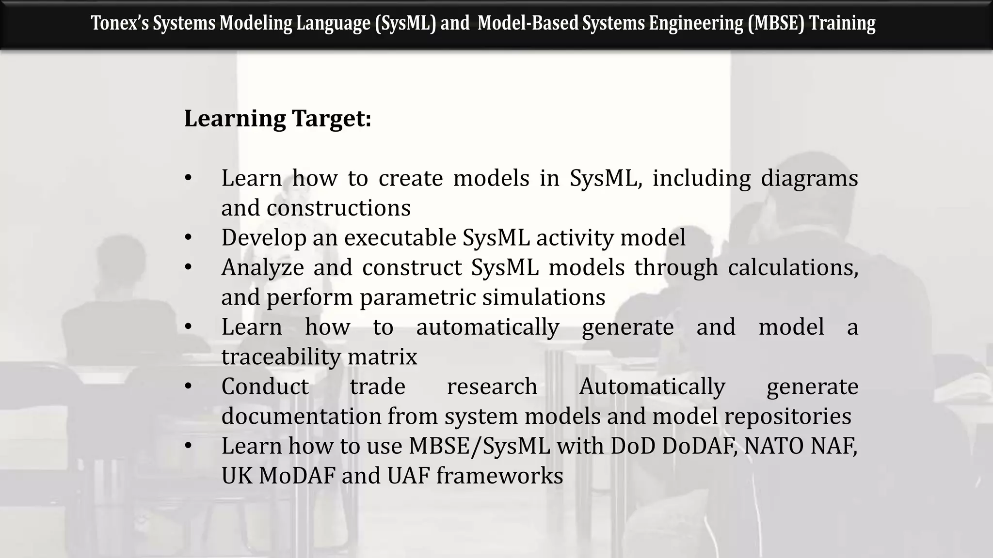 Systems Modeling Language (SysML) and Model-Based Systems Engineering ...
