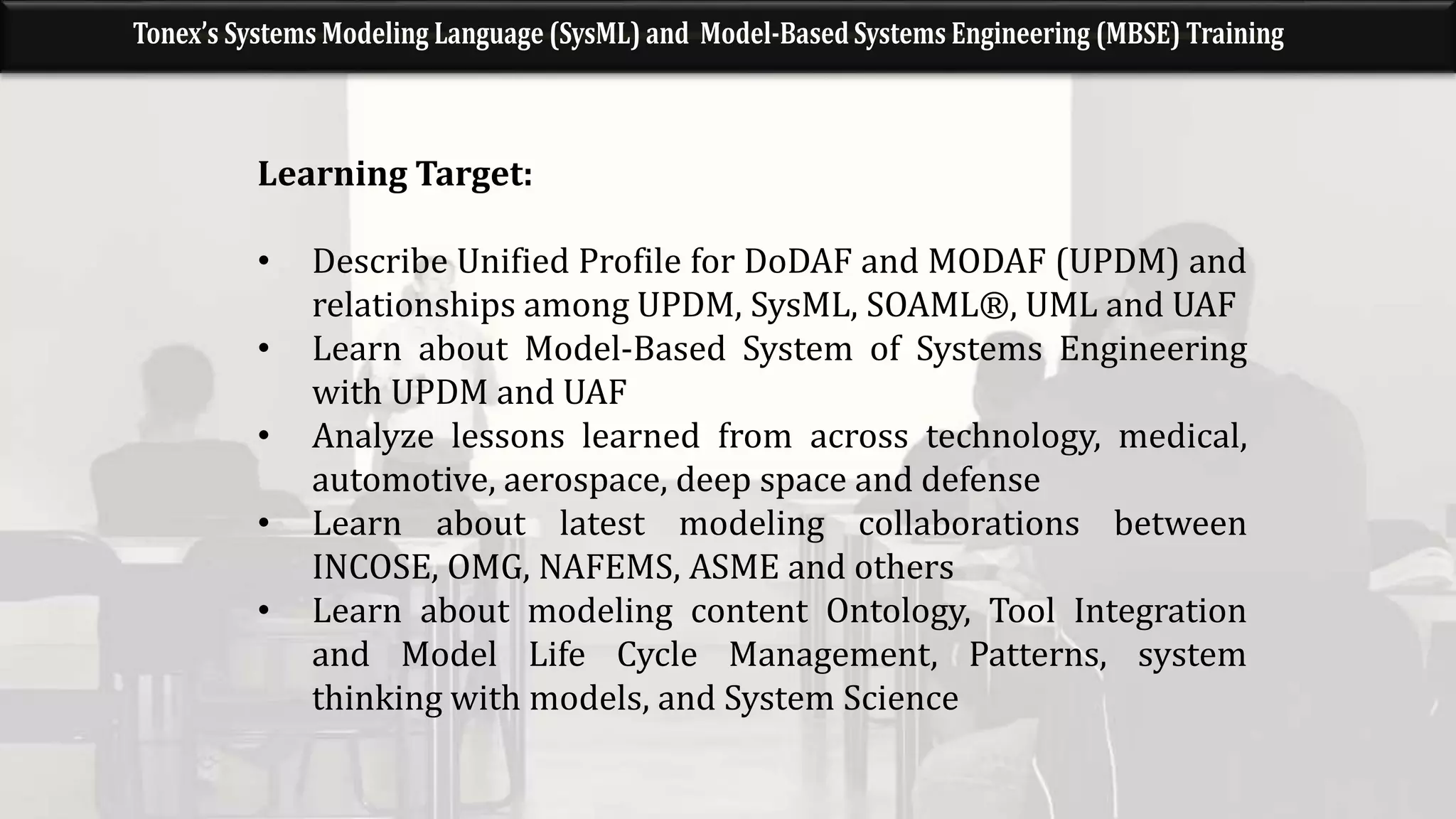 Systems Modeling Language (SysML) and Model-Based Systems Engineering ...