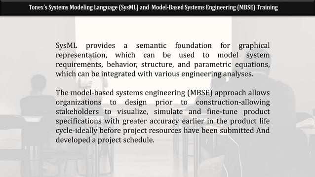 Systems Modeling Language (SysML) and Model-Based Systems Engineering ...