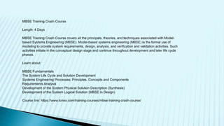 SysML MBSE Training Courses, Seminars & Consulting Services by Tonex