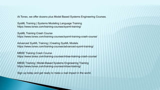 SysML MBSE Training Courses, Seminars & Consulting Services by Tonex