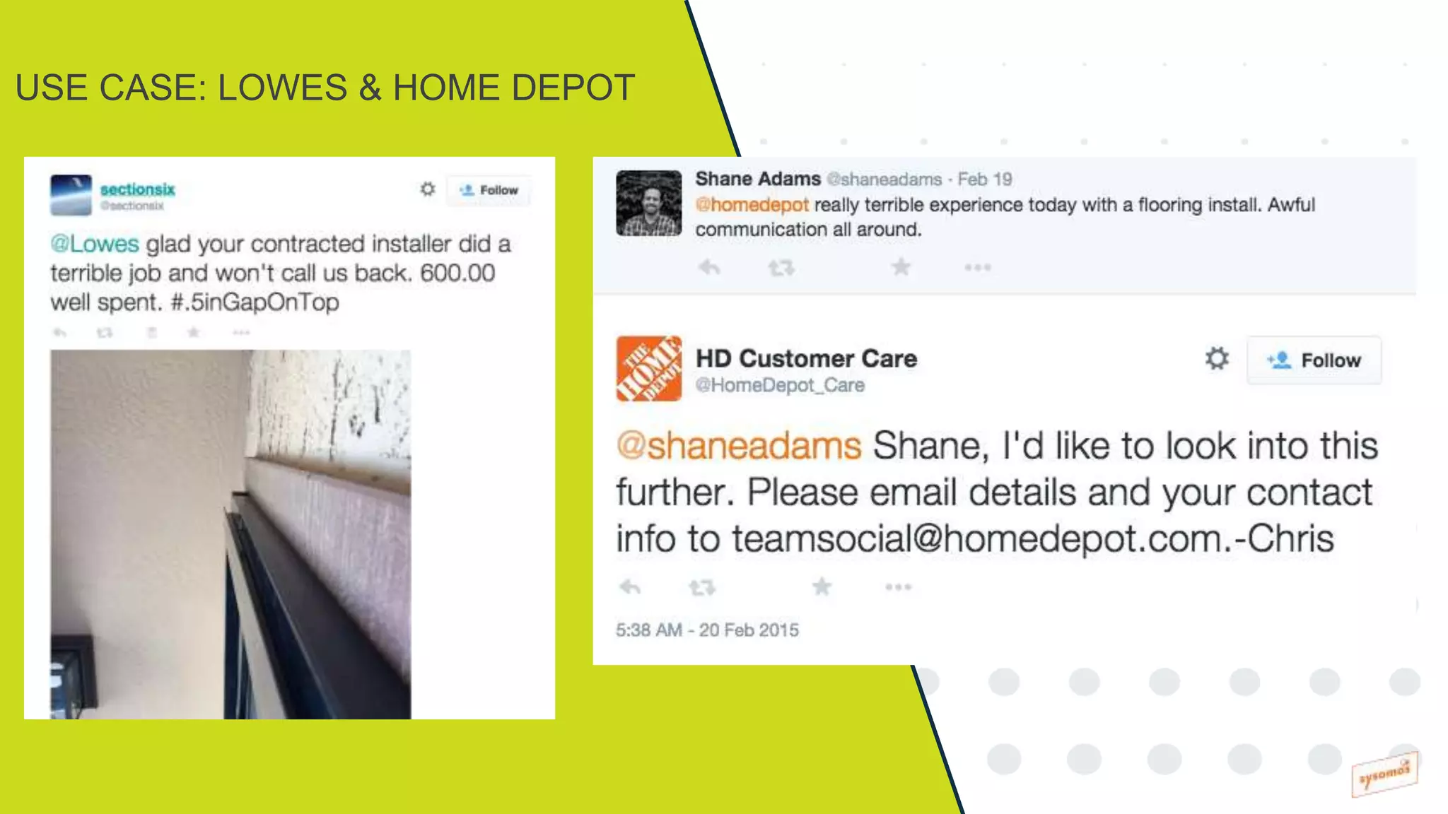 USE CASE: LOWES & HOME DEPOT
 