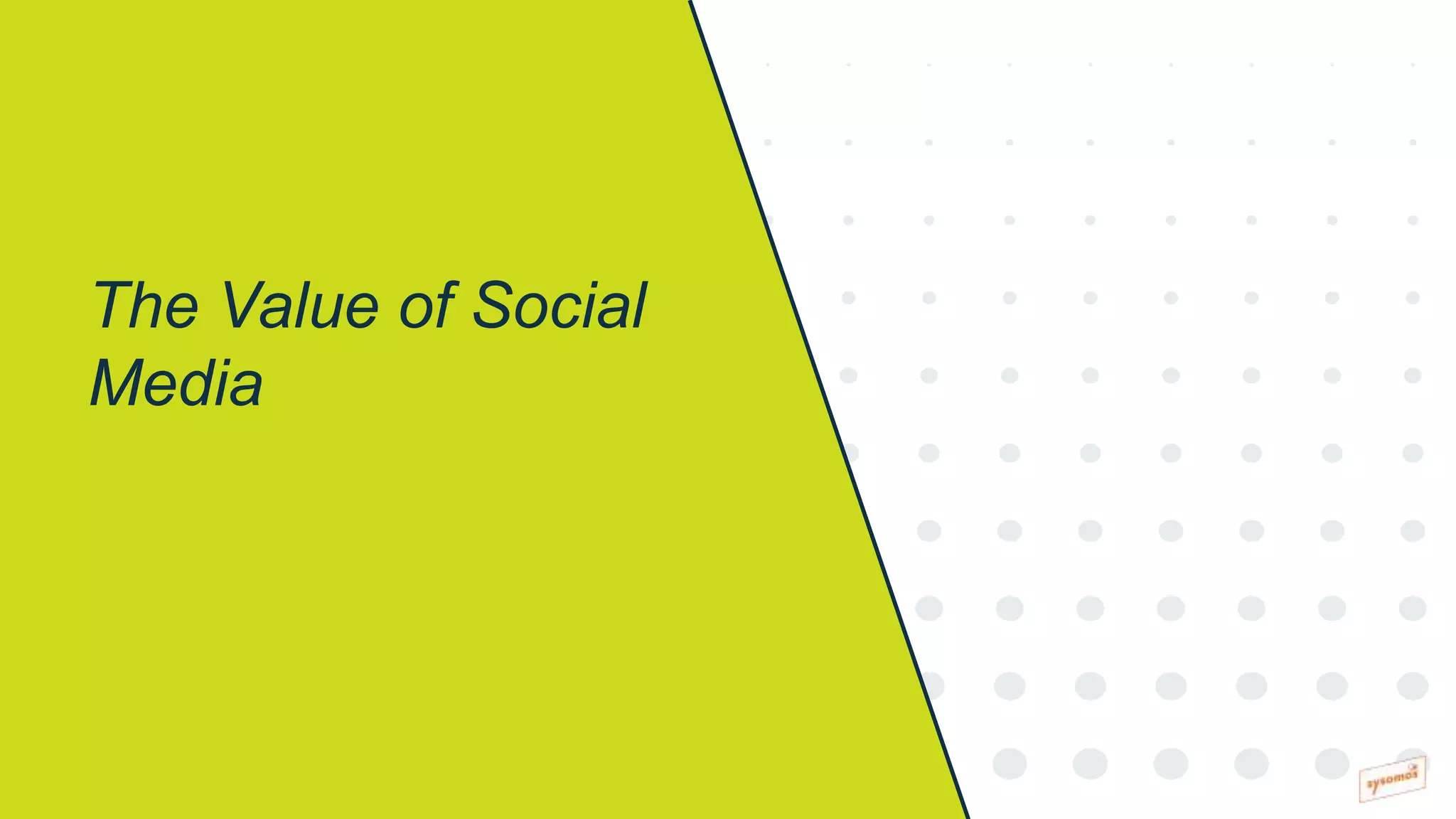 The Value of Social
Media
 