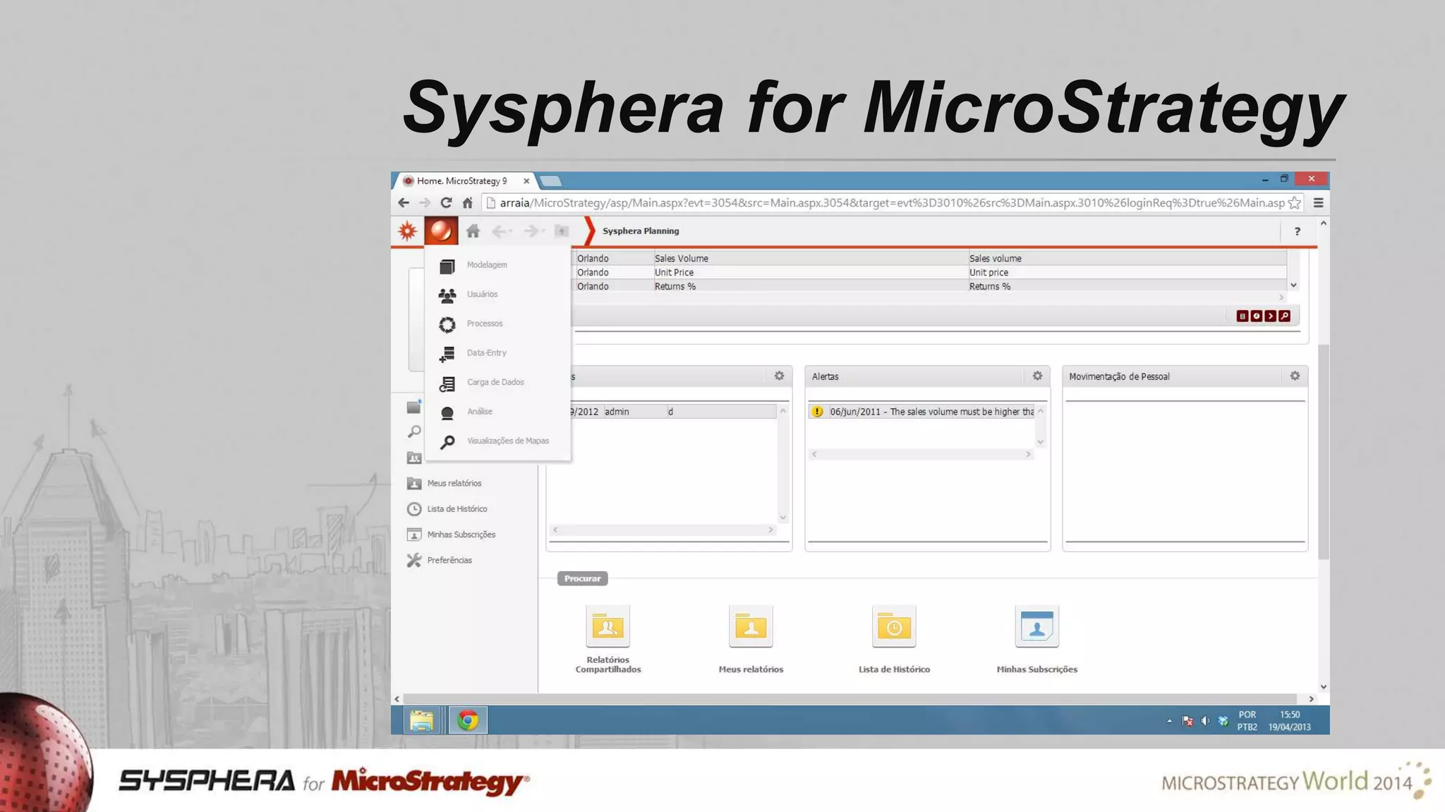 Sysphera for MicroStrategy

 