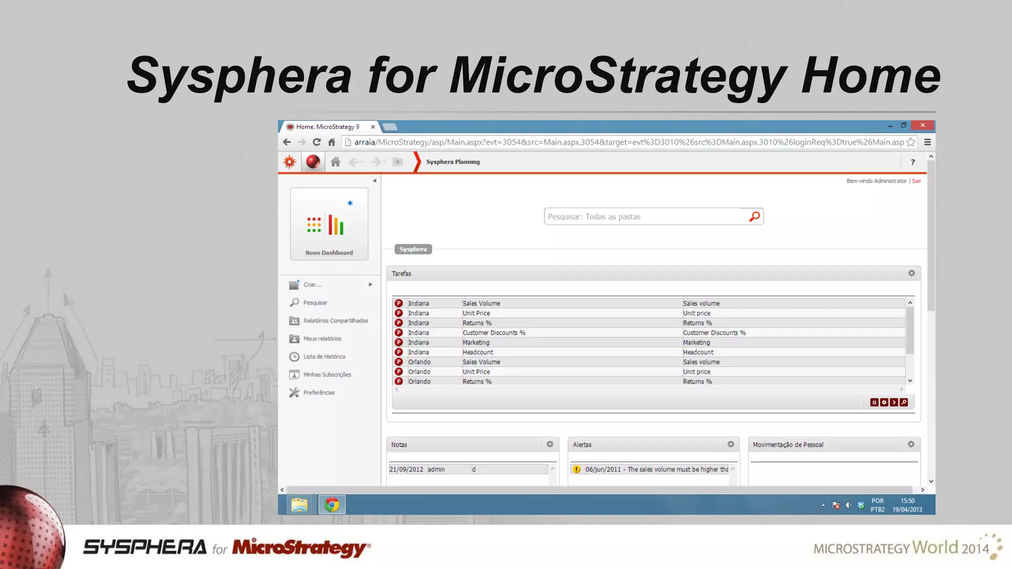 Sysphera for MicroStrategy Home

 