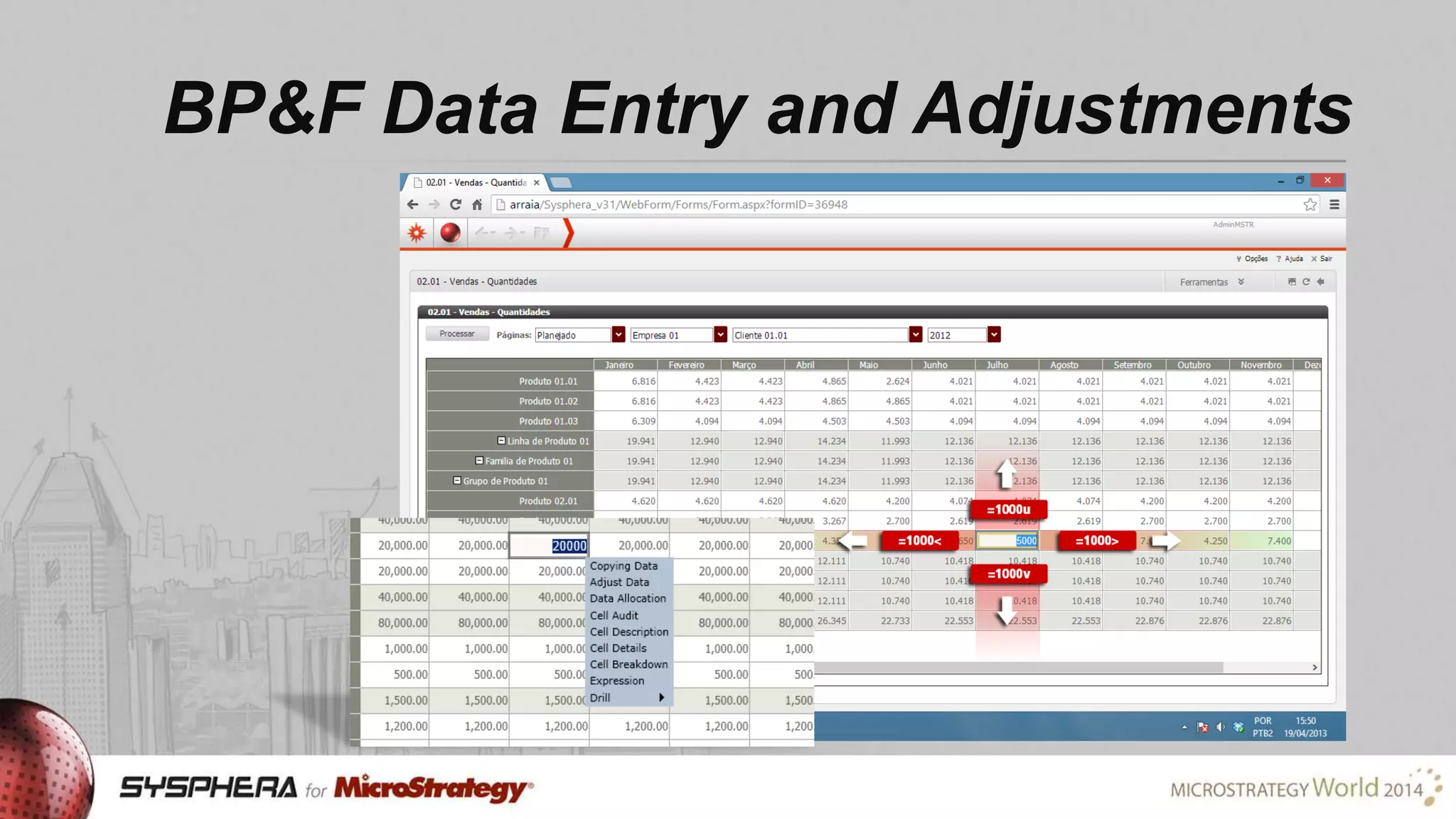 BP&F Data Entry and Adjustments

 