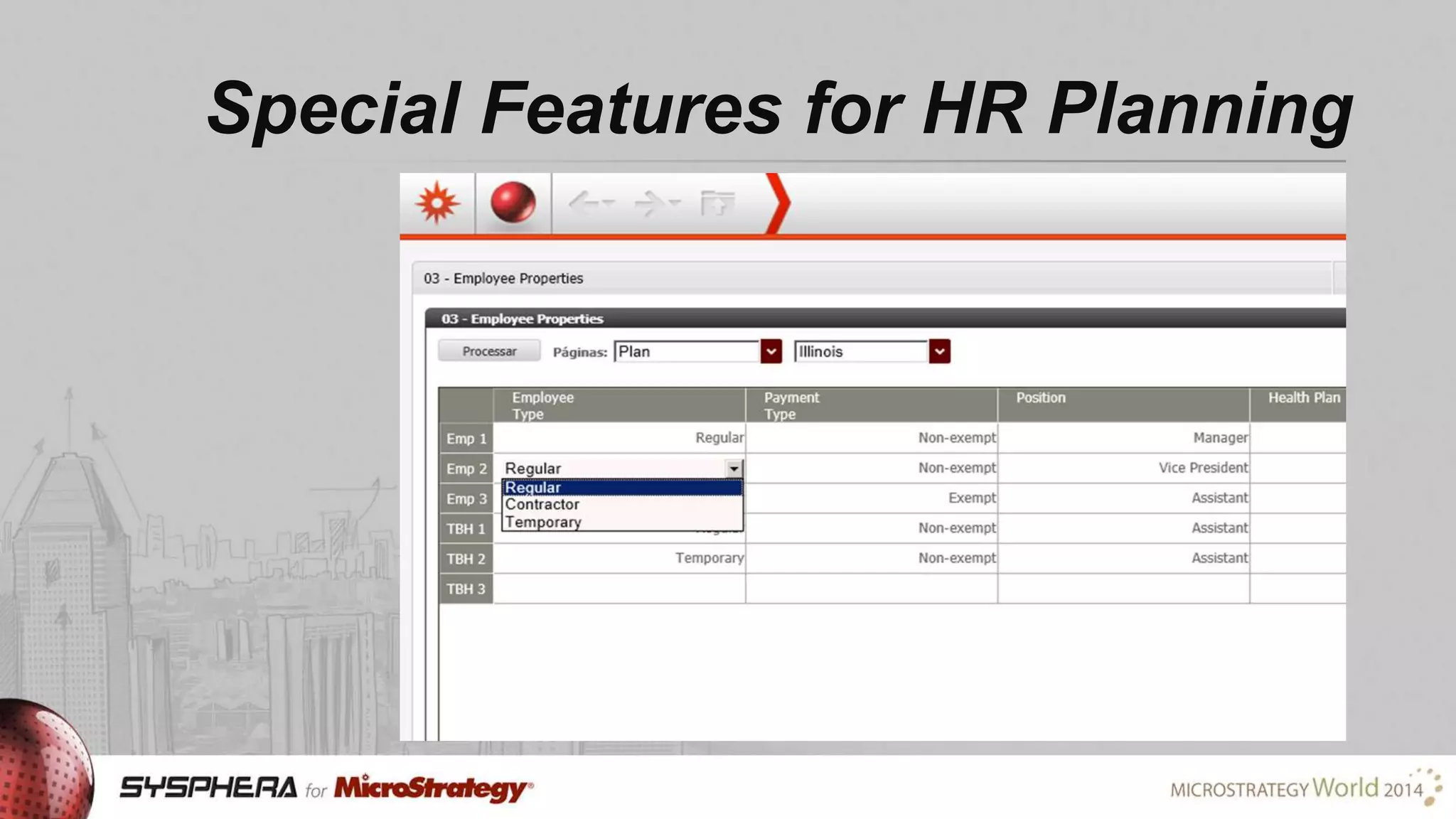 Special Features for HR Planning

 