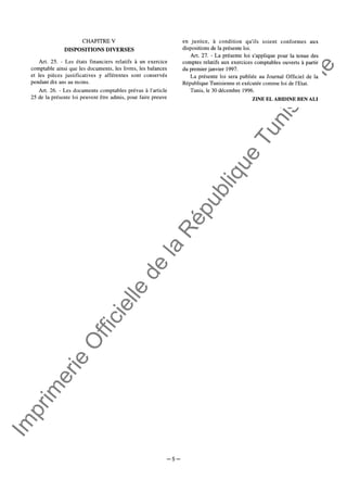 Im
prim
erie
O
fficielle
de
la
République
Tunisienne
─ 5 ─
 