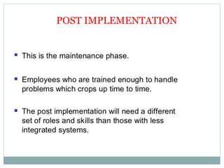 POST IMPLEMENTATION
 