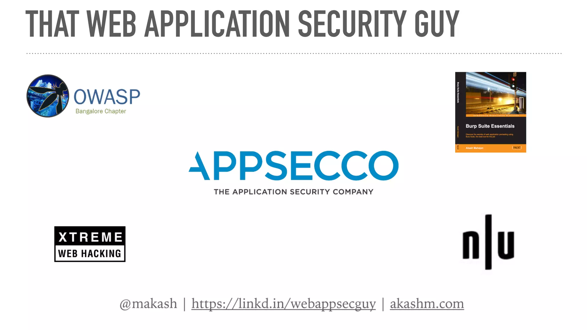 THAT WEB APPLICATION SECURITY GUY
 