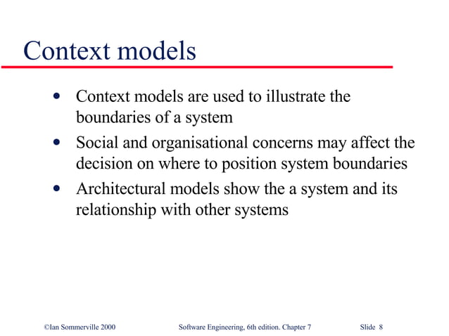 System Models In Software Engineering SE7 PPT