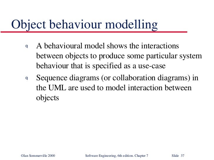 System Models in Software Engineering SE7