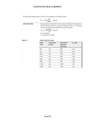 SYSTEM NEUTRAL EARTHING
61 of 70
 