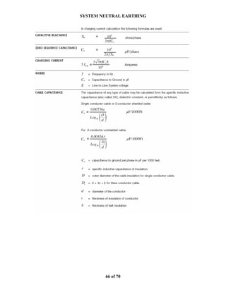 SYSTEM NEUTRAL EARTHING
66 of 70
 
