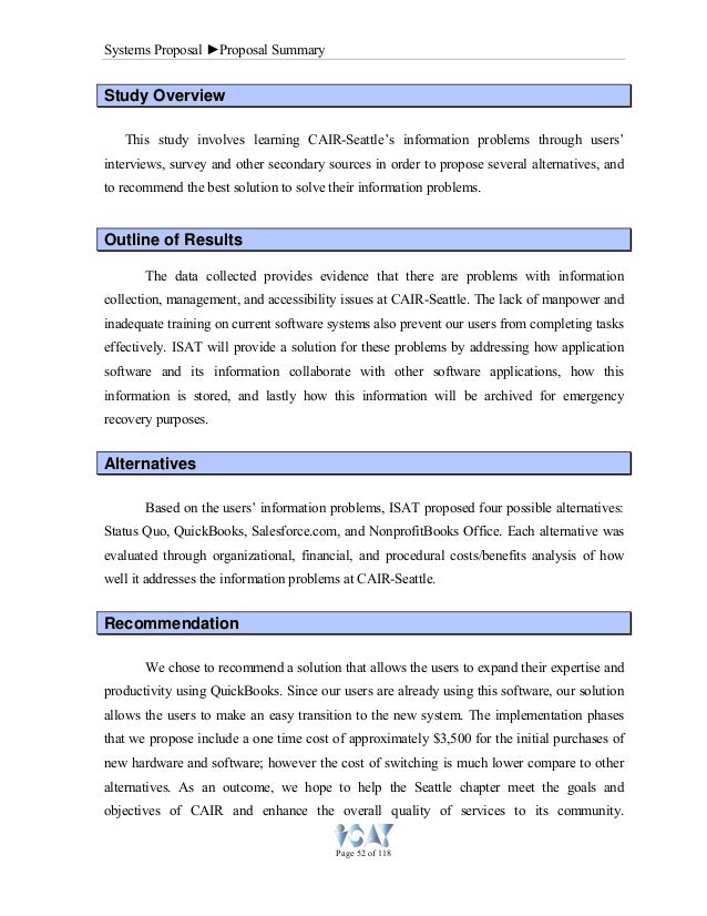 System proposal