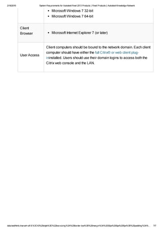 System requirements for autodesk revit 2013