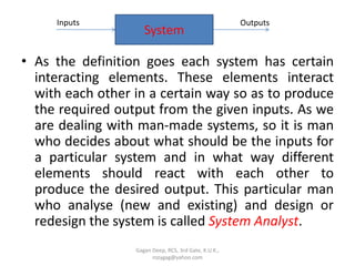 System Analysis & Design - I | PPSX