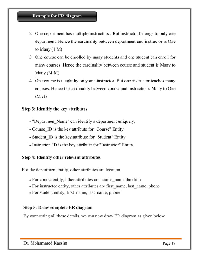 Example for ER diagram part11 | PDF