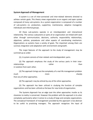 System approach and contingency approach | DOCX