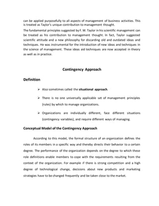 System approach and contingency approach | DOCX