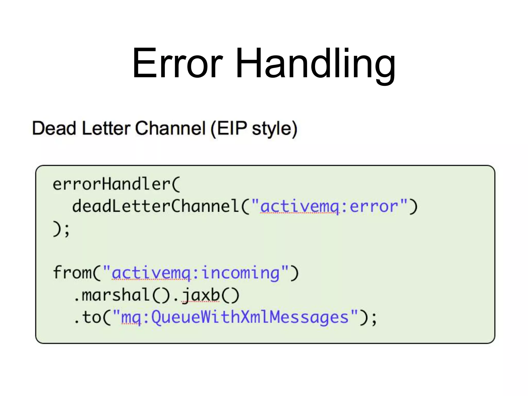 Error Handling
 