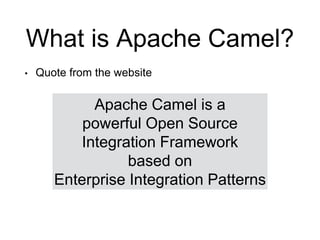 Introduction to Apache Camel | PPTX
