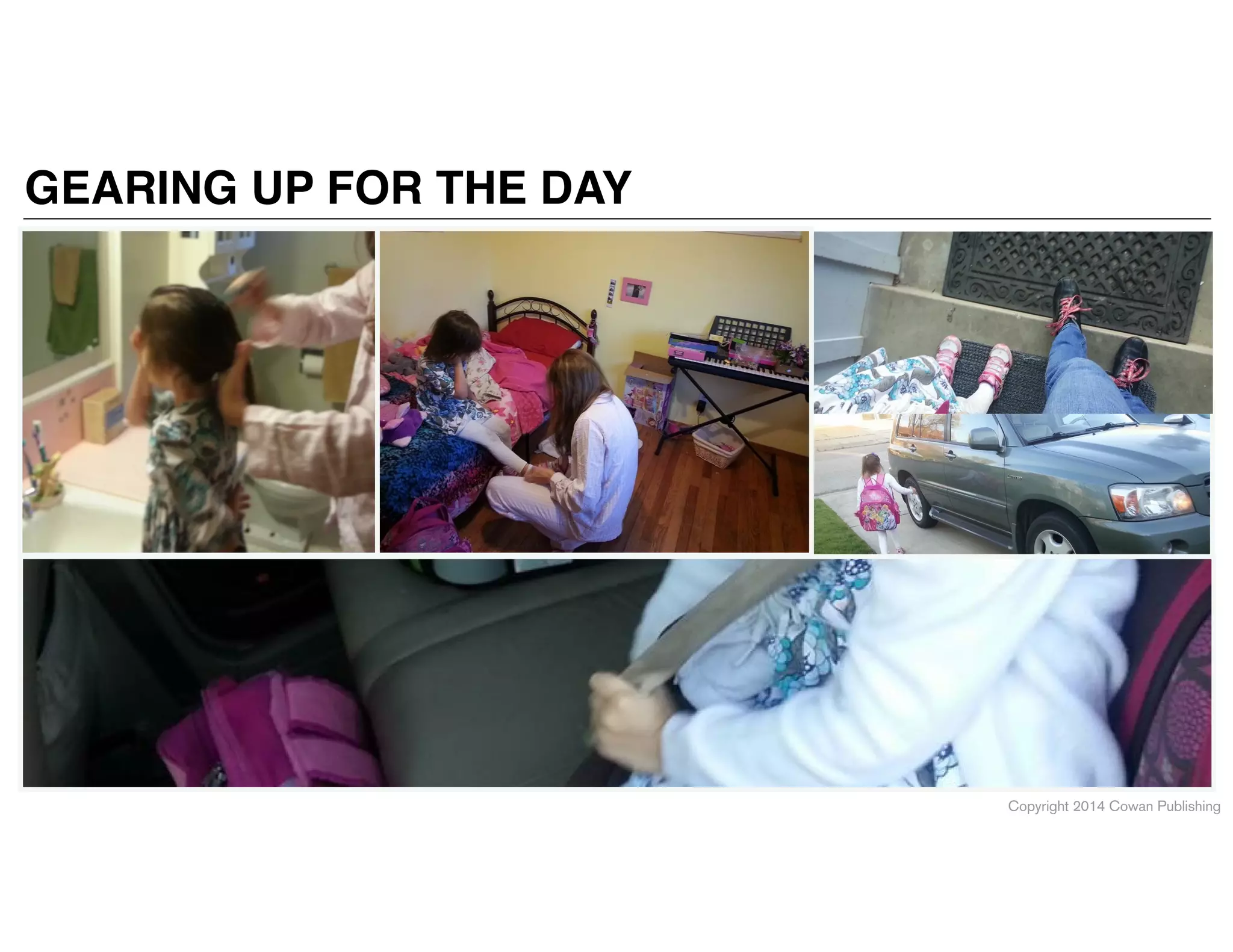 Copyright 2014 Cowan Publishing
GEARING UP FOR THE DAY
 