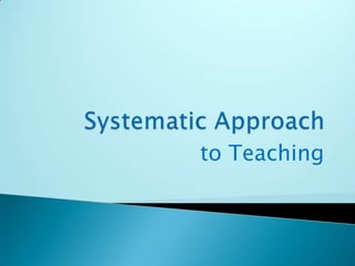 to Teaching

 