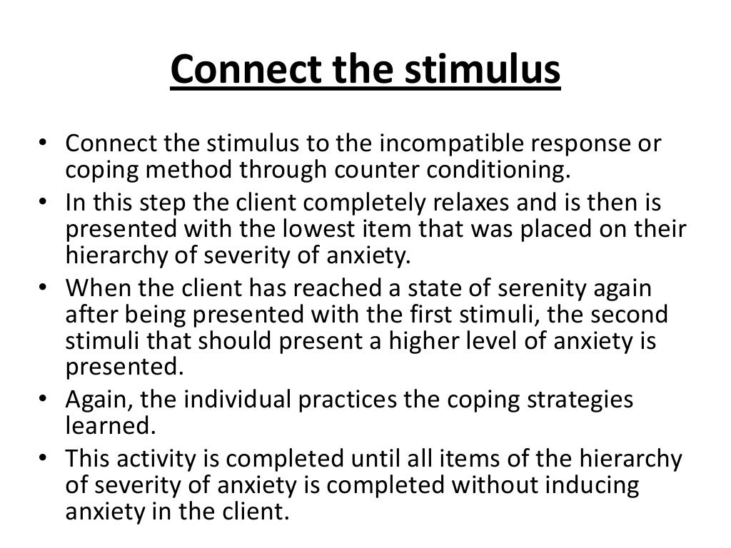 Systematic desensitization