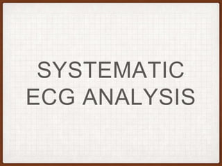 SYSTEMATIC
ECG ANALYSIS
 