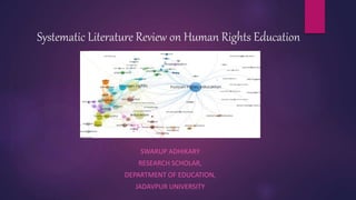 Systematic Literature Review on Human Rights Education
SWARUP ADHIKARY
RESEARCH SCHOLAR,
DEPARTMENT OF EDUCATION,
JADAVPUR UNIVERSITY
 