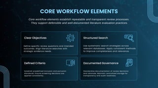 Systematic Literature Review Workflow for Medical Affairs | PDF