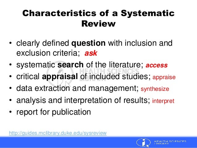 Systematic reviews