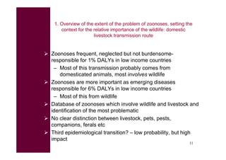 A systematic review of zoonoses transmission and livestock/wildlife interactions: Preliminary findings